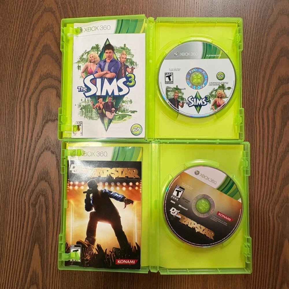 Xbox 360 Game Lot Sims 3 Destiny Terraria Scene It Dance Central Def Jam Rapstar